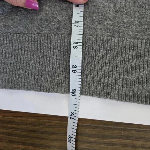 Chicos Cashmere Blend Zenergy Luxe Grey Sweater bedazzled ties sz S - Picture 8 of 8